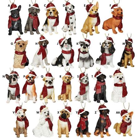 Design Toscano Holiday Dog Ornaments, PK 25 JH95763